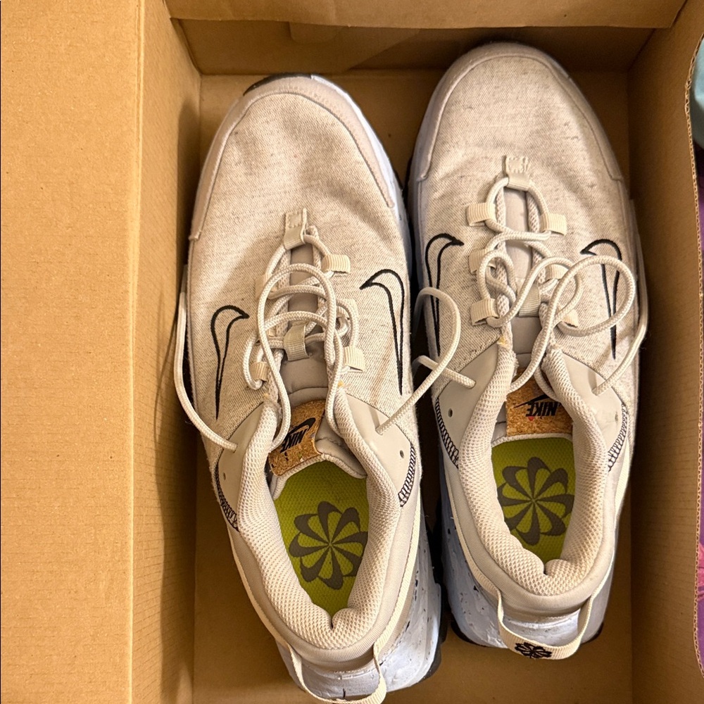 Nike Cream and Black Athletic Shoes: women!